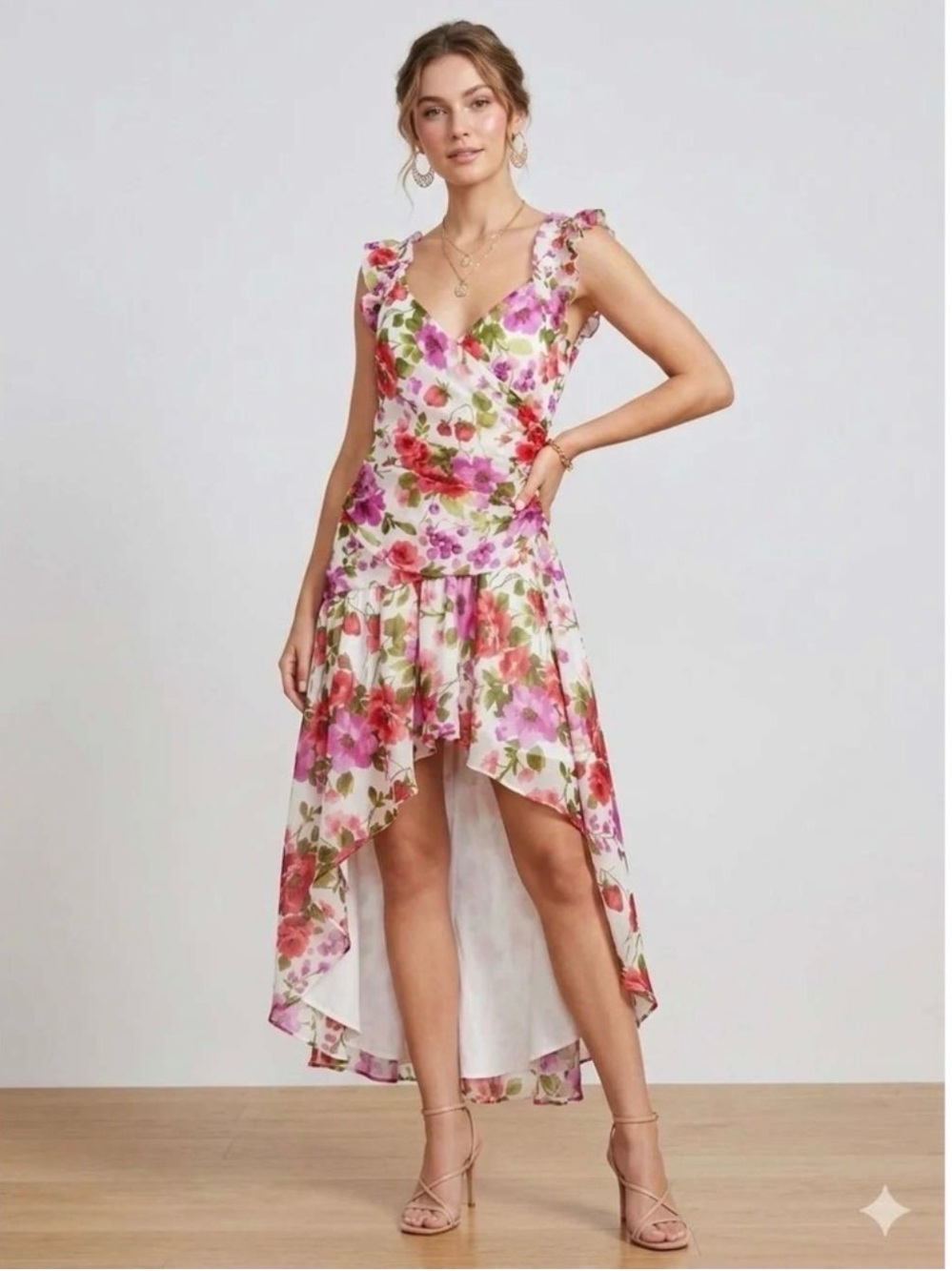 NWT Abercrombie and Fitch Floral High-Low Dress